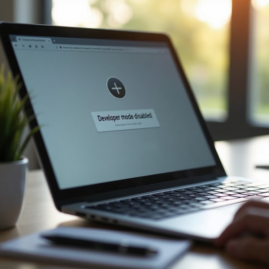 modo desarrollador de Chromebook desactivado