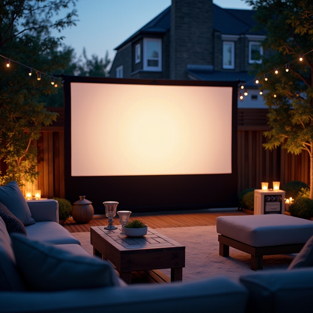 pantalla de proyector exterior hecho por ti mismo