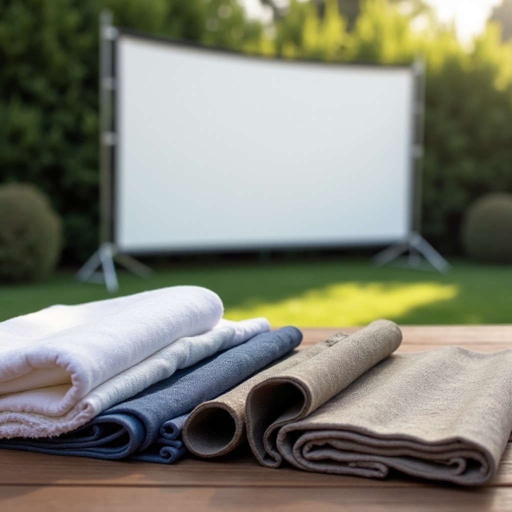 pantalla de proyector exterior hecho por ti mismo