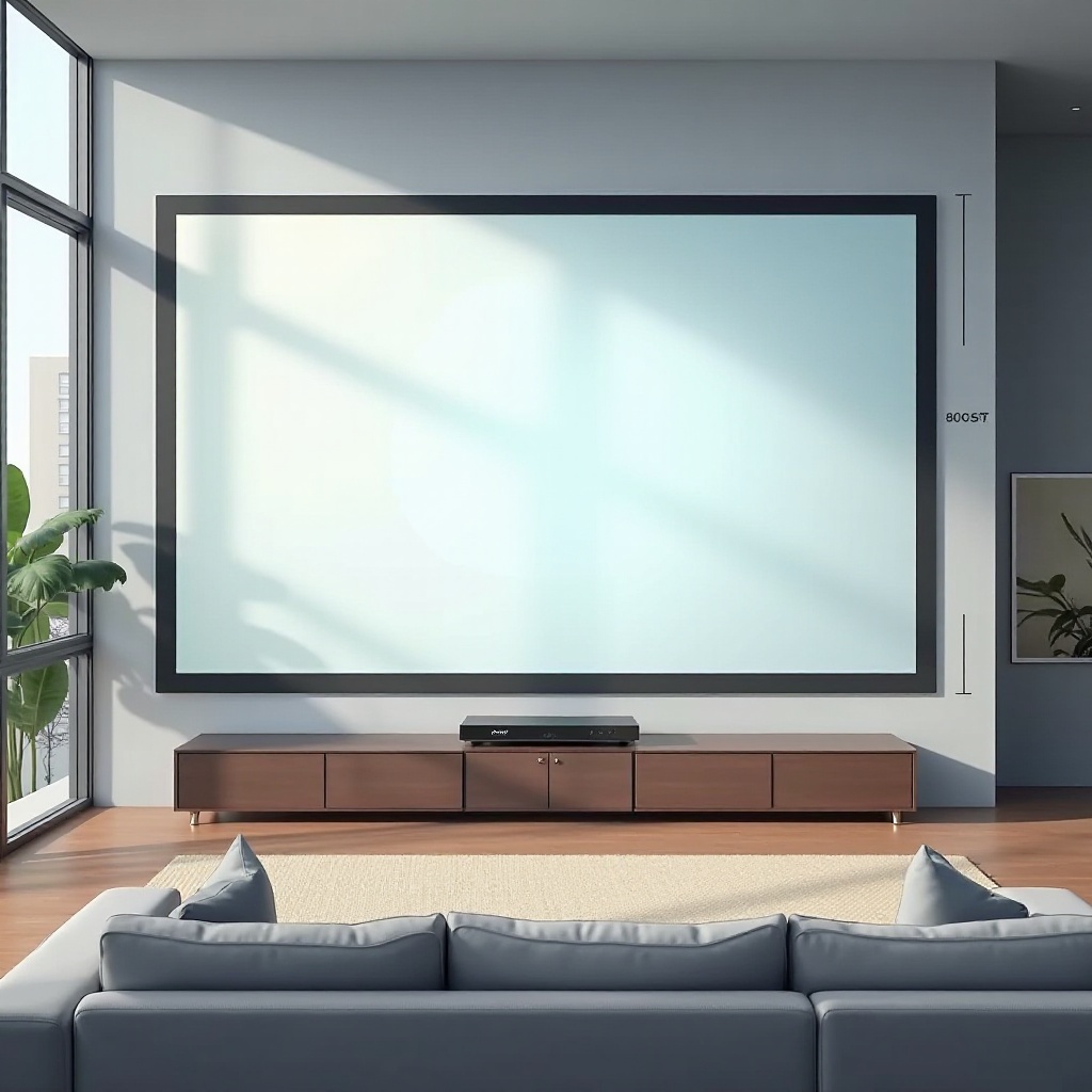 ¿qué tamaño tiene una pantalla de proyector de 100 pulgadas?