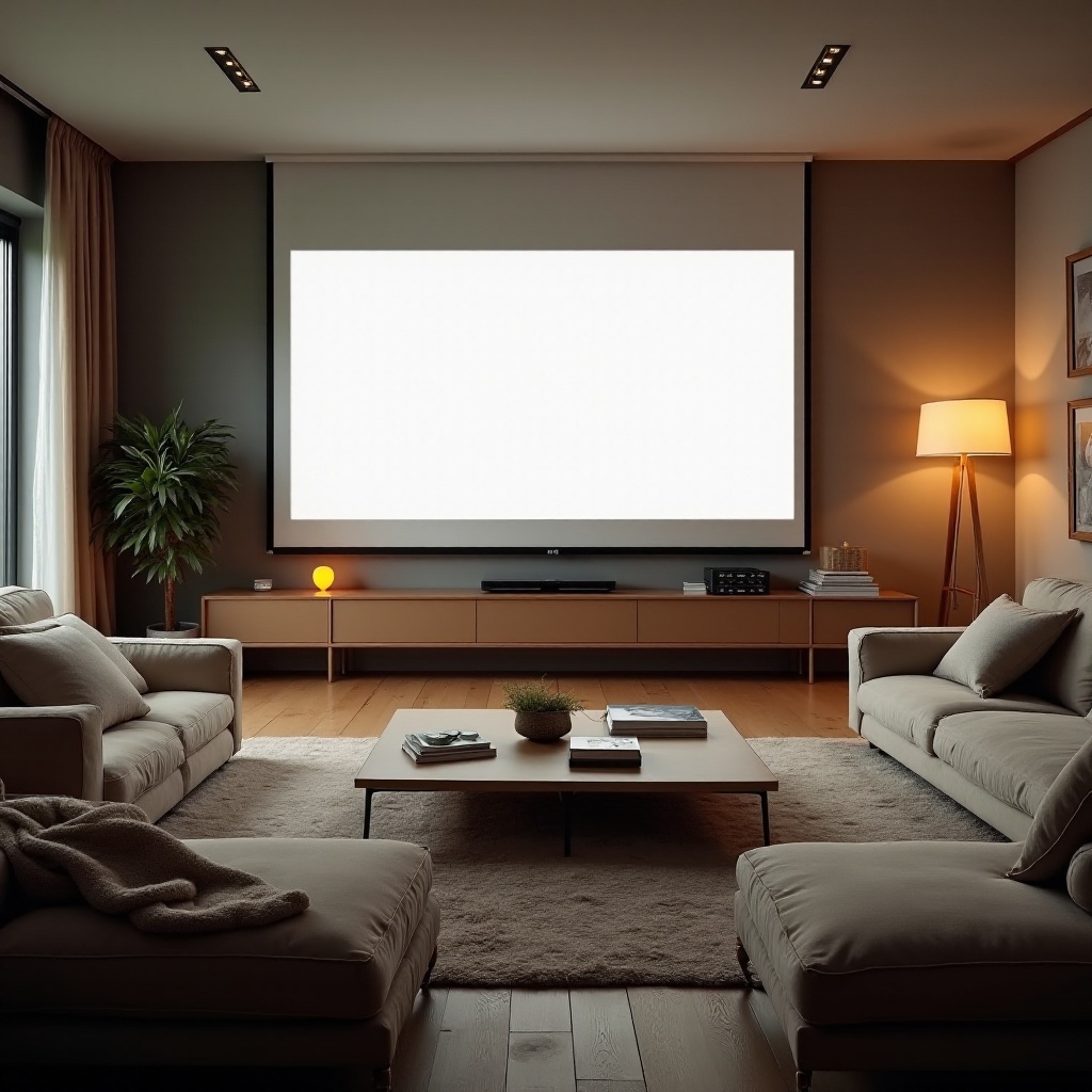 qual o tamanho de uma tela de projetor de 100 polegadas