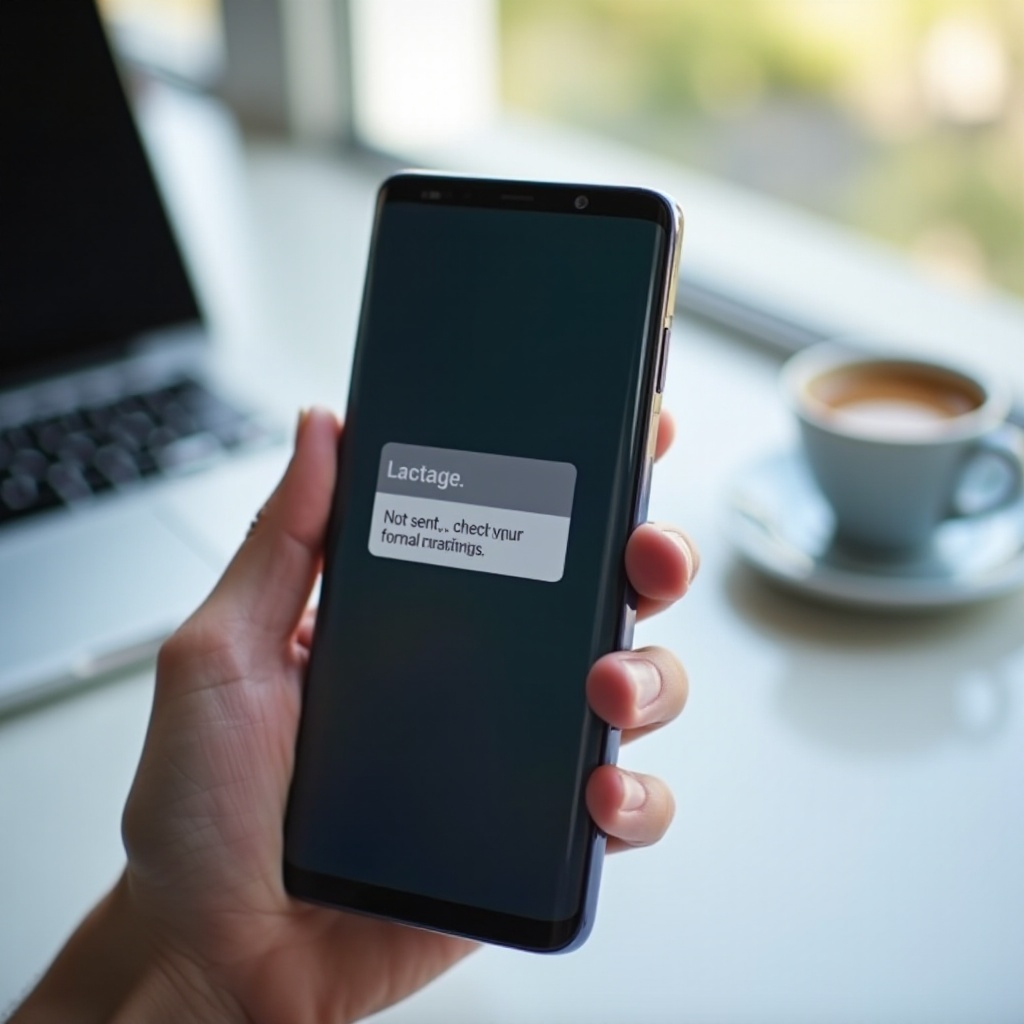 não enviado verificar opções samsung